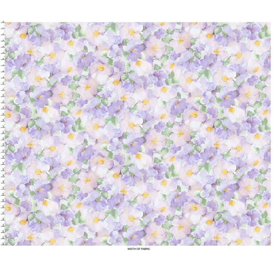 MASQB10800-V Flower Wash 108" Quilt Backs by Maywood Studio