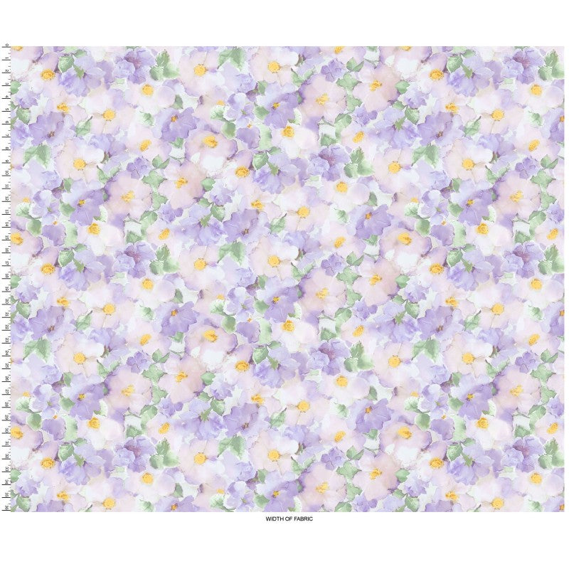 MASQB10800-V Flower Wash 108" Quilt Backs by Maywood Studio