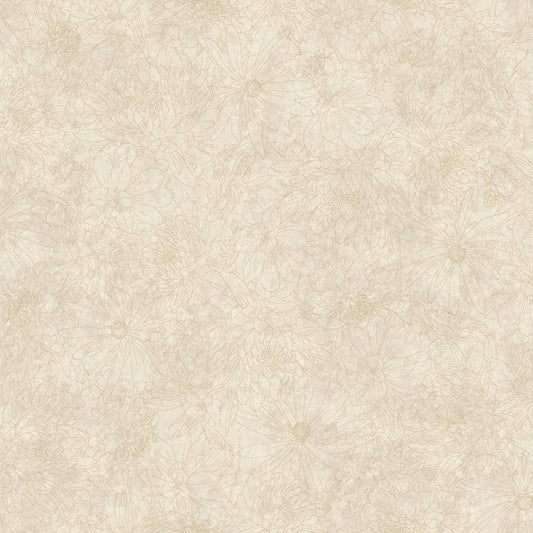 MASQB11240-E Fine Line Floral 108" Quilt Backs by Maywood Studio