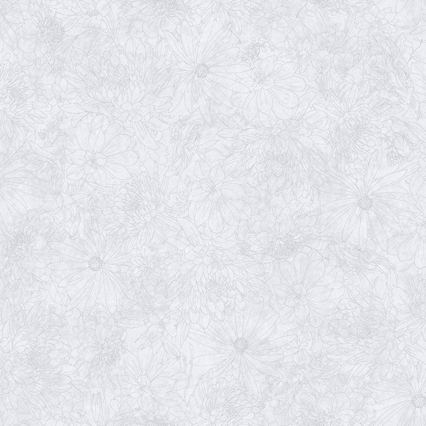 MASQB11240-KW Fine Line Floral 108" Quilt Backs by Maywood Studio