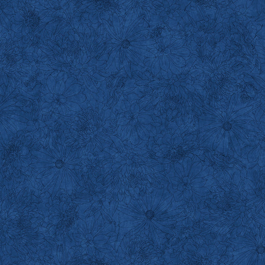 MASQB11240-N Fine Line Floral 108" Quilt Backs by Maywood Studio