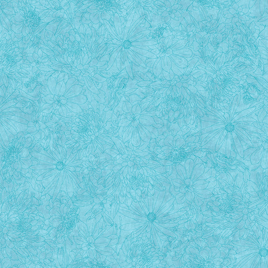 MASQB11240-Q Fine Line Floral 108" Quilt Backs by Maywood Studio