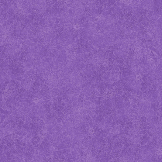 MASQB11240-V Fine Line Floral 108" Quilt Backs by Maywood Studio