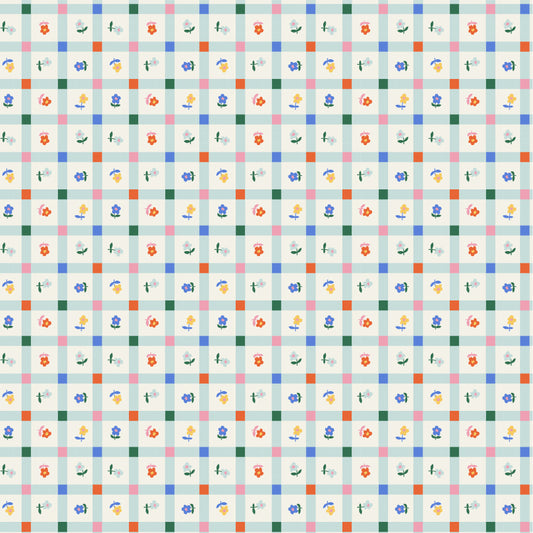 MB271107 Meadow Blooms Garden Gingham