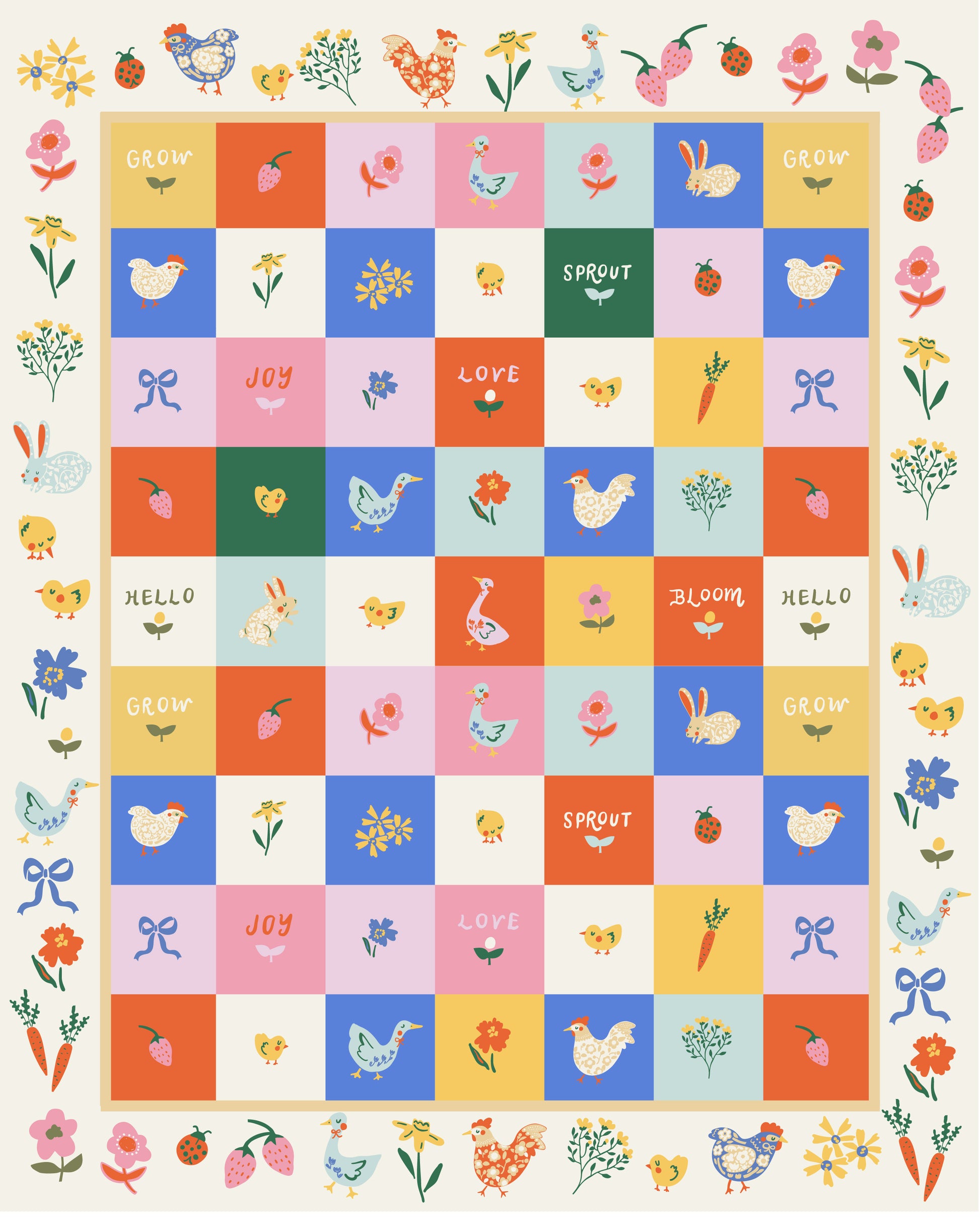 MB271119 Meadow Blooms Quilt Panel