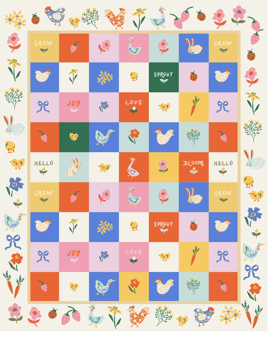 MB271119 Meadow Blooms Quilt Panel