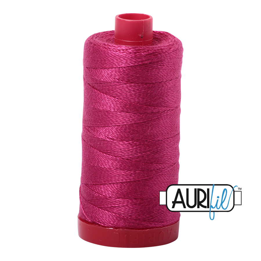 1100 RED PLUM 12WT MAKO COTTON LARGE SPOOL | 325 MT.