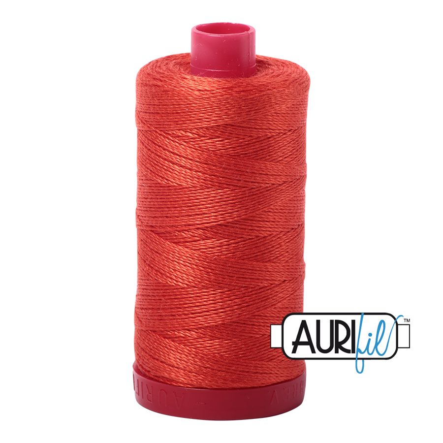 2245 RED ORANGE 12WT MAKO COTTON LARGE SPOOL | 325 MT.