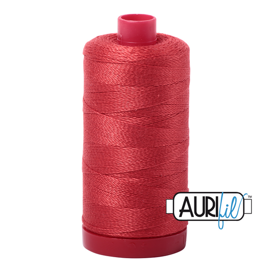 2255 DARK RED ORANGE 12WT MAKO COTTON LARGE SPOOL | 325 MT.