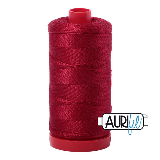 2260 RED WINE 12WT MAKO COTTON LARGE SPOOL | 325 MT.