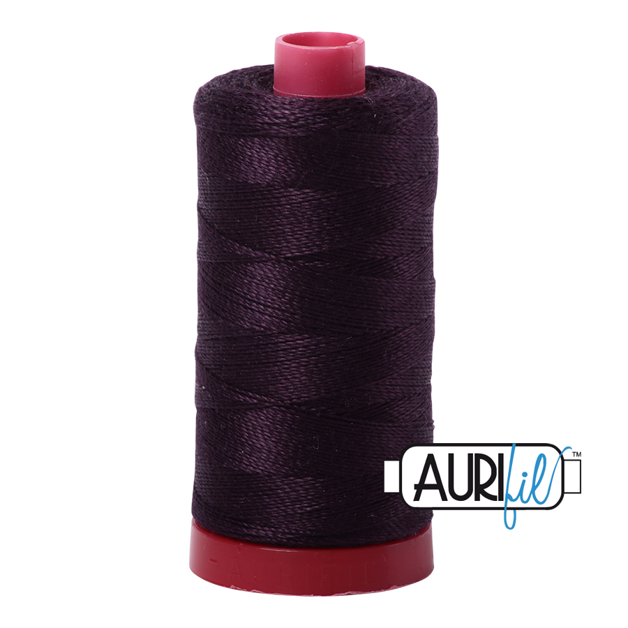 2570 AUBERGINE 12WT MAKO COTTON LARGE SPOOL | 325 MT.