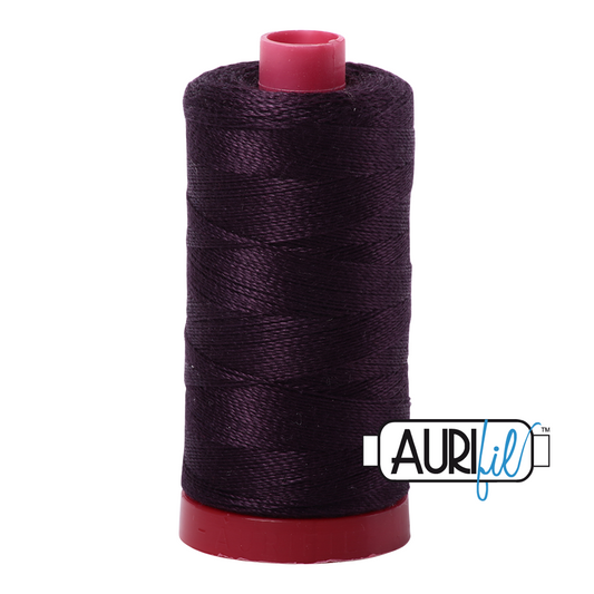 2570 AUBERGINE 12WT MAKO COTTON LARGE SPOOL | 325 MT.