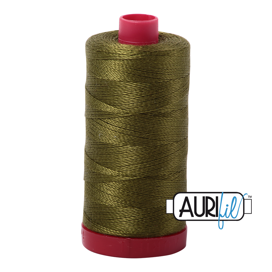 2887 VERY DARK OLIVE 12WT MAKO COTTON LARGE SPOOL | 325 MT.