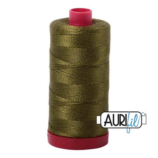 2887 VERY DARK OLIVE 12WT MAKO COTTON LARGE SPOOL | 325 MT.