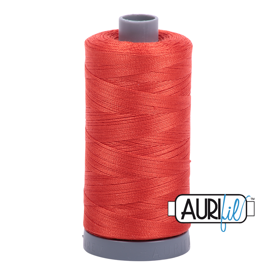 2245 RED ORANGE 28 WT MAKO COTTON LARGE SPOOL | 750 MT.