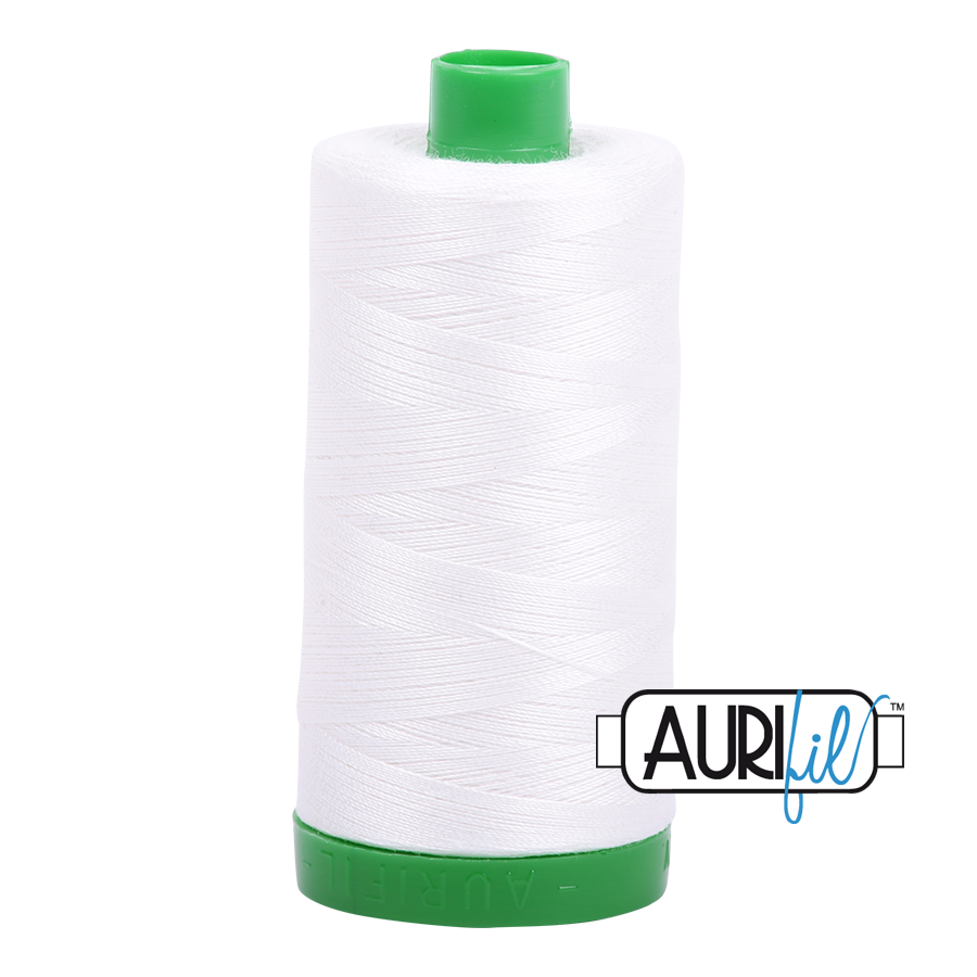 2021 NATURAL WHITE 40 WT MAKO COTTON LARGE SPOOL | 1000 MT.