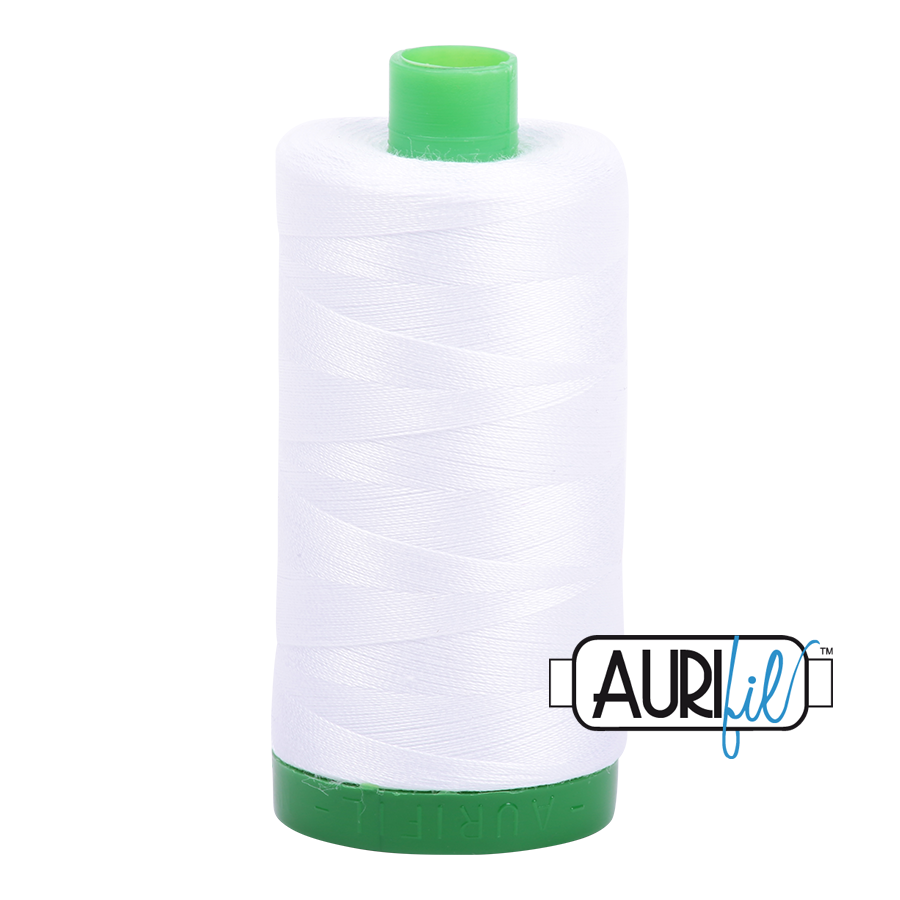 2024 WHITE 40 WT MAKO COTTON LARGE SPOOL | 1000 MT.