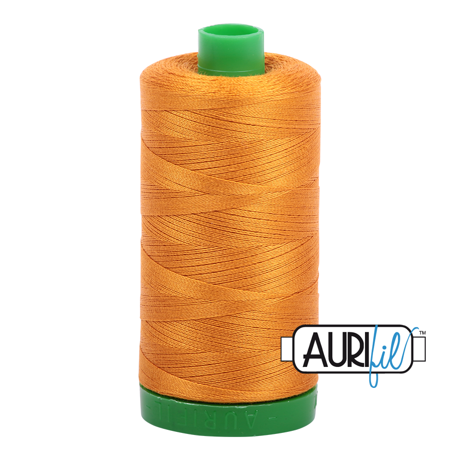 2145 YELLOW ORANGE 40 WT MAKO COTTON LARGE SPOOL | 1000 MT.