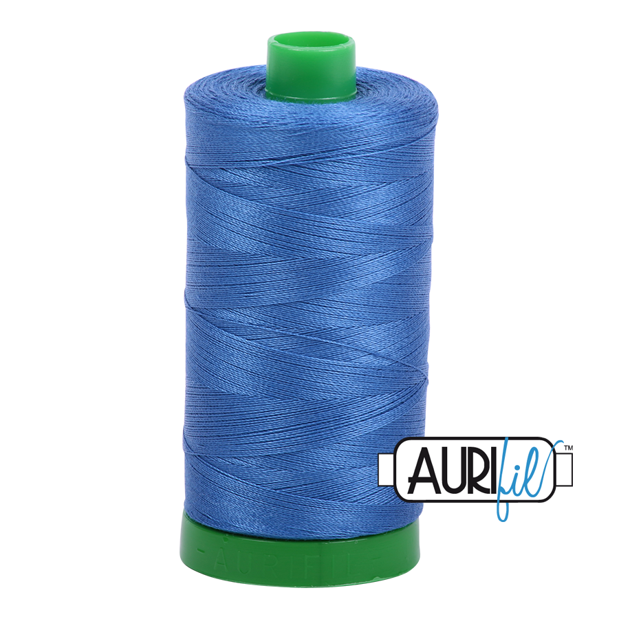 6738 PEACOCK BLUE 40 WT MAKO COTTON LARGE SPOOL | 1000 MT.