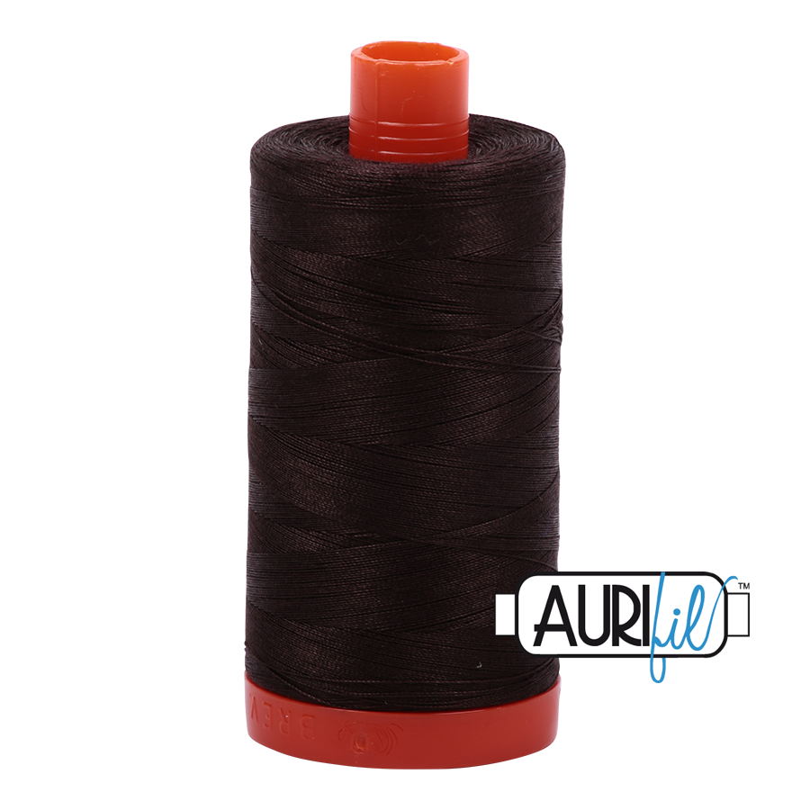 1130 VERY DARK BARK 50 WT MAKO COTTON LARGE SPOOL | 1300 MT.