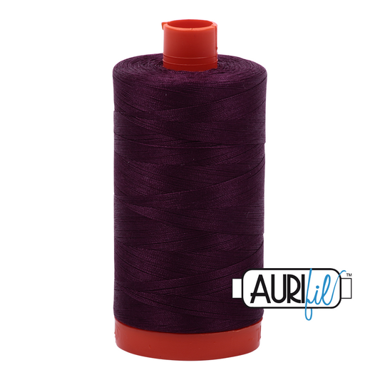 1240 VERY DARK EGGPLANT 50 WT MAKO COTTON LARGE SPOOL | 1300 MT.