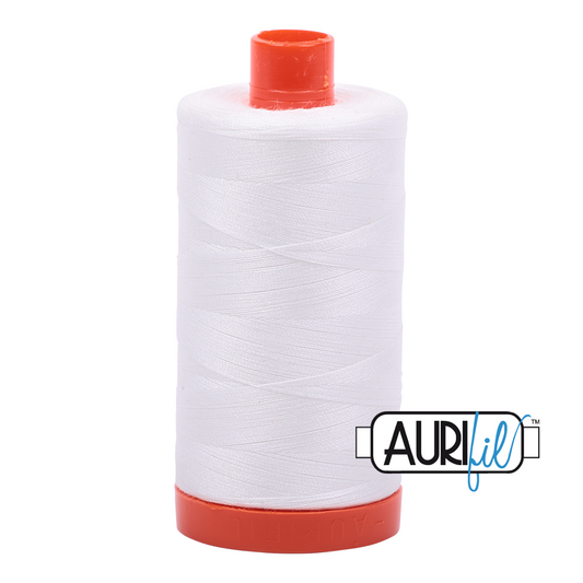 2021 NATURAL WHITE 50 WT MAKO COTTON LARGE SPOOL | 1300 MT.