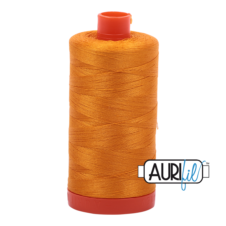 2145 YELLOW ORANGE 50 WT MAKO COTTON LARGE SPOOL | 1300 MT.