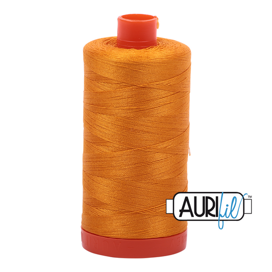 2145 YELLOW ORANGE 50 WT MAKO COTTON LARGE SPOOL | 1300 MT.