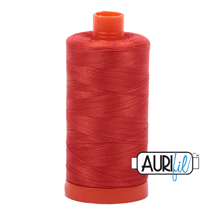 2245 RED ORANGE 50 WT MAKO COTTON LARGE SPOOL | 1300 MT.