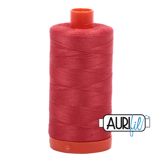2255 DARK RED ORANGE 50 WT MAKO COTTON LARGE SPOOL | 1300 MT.