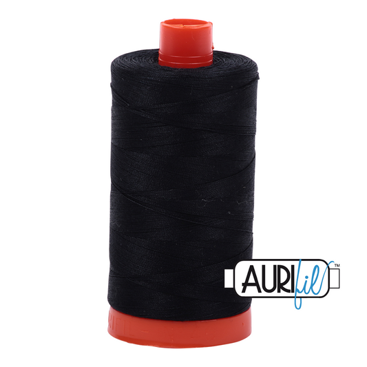 2692 BLACK 50 WT MAKO COTTON LARGE SPOOL | 1300 MT.