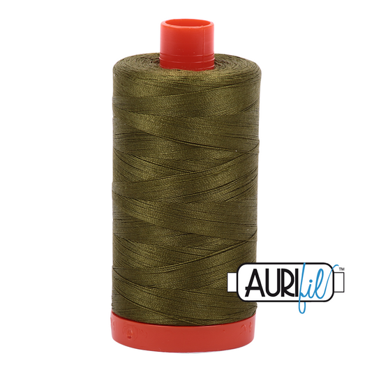 2887 VERY DARK OLIVE 50 WT MAKO COTTON LARGE SPOOL | 1300 MT.