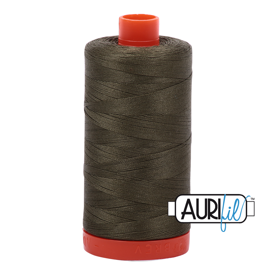 2905 ARMY GREEN 50 WT MAKO COTTON LARGE SPOOL | 1300 MT.