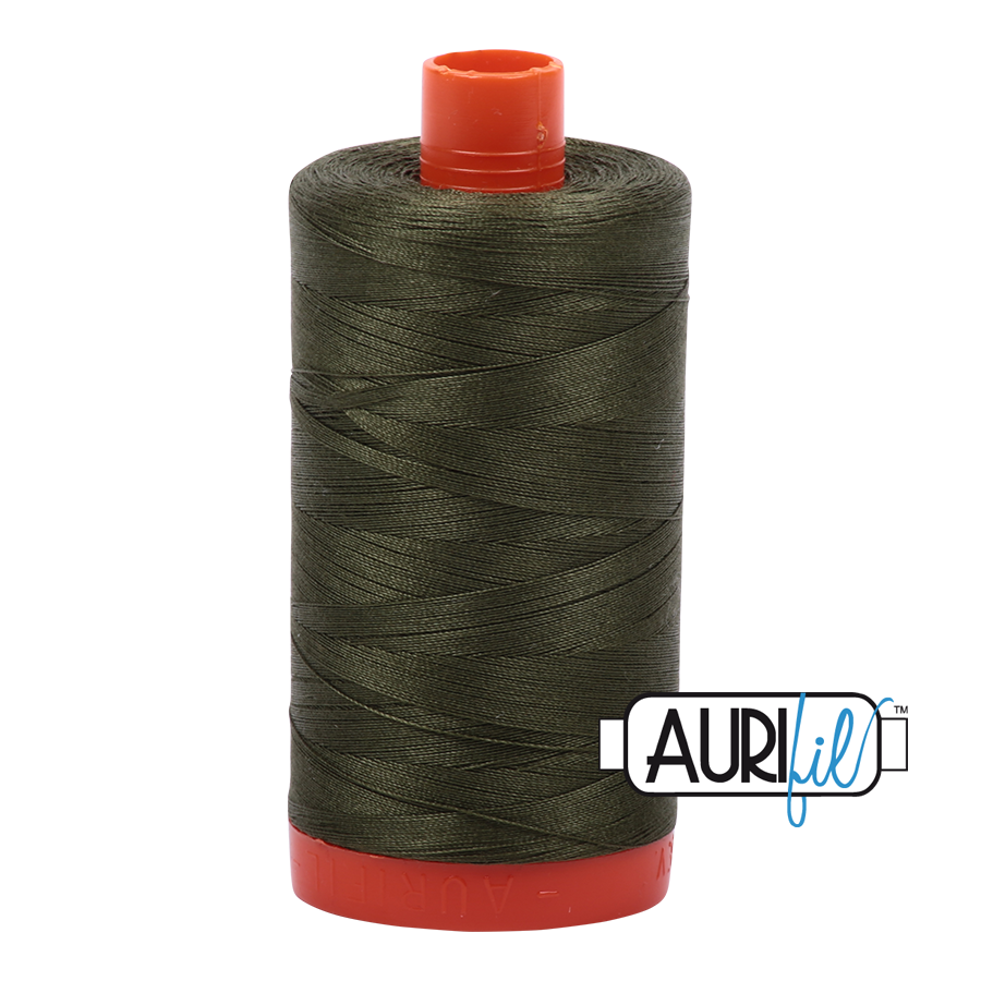 5023 MEDIUM GREEN 50 WT MAKO COTTON LARGE SPOOL | 1300 MT.