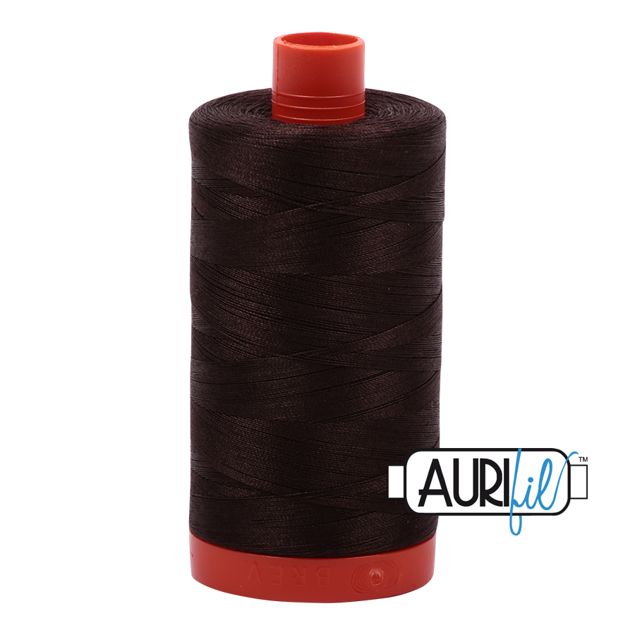5024 DARK BROWN 50 WT MAKO COTTON LARGE SPOOL | 1300 MT.