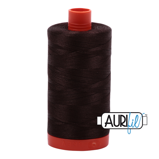 5024 DARK BROWN 50 WT MAKO COTTON LARGE SPOOL | 1300 MT.