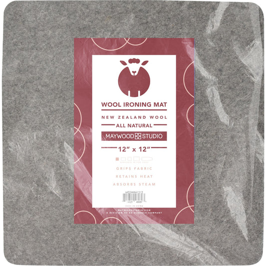 MSSWIM1212 Wool Ironing Mat 12" x 12” by Maywood Studio