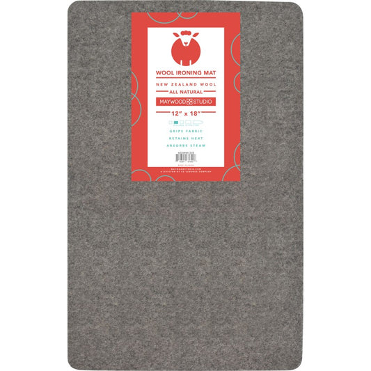 MSSWIM1218 Wool Ironing Mat w/grid 12" x 18” by Maywood Studio