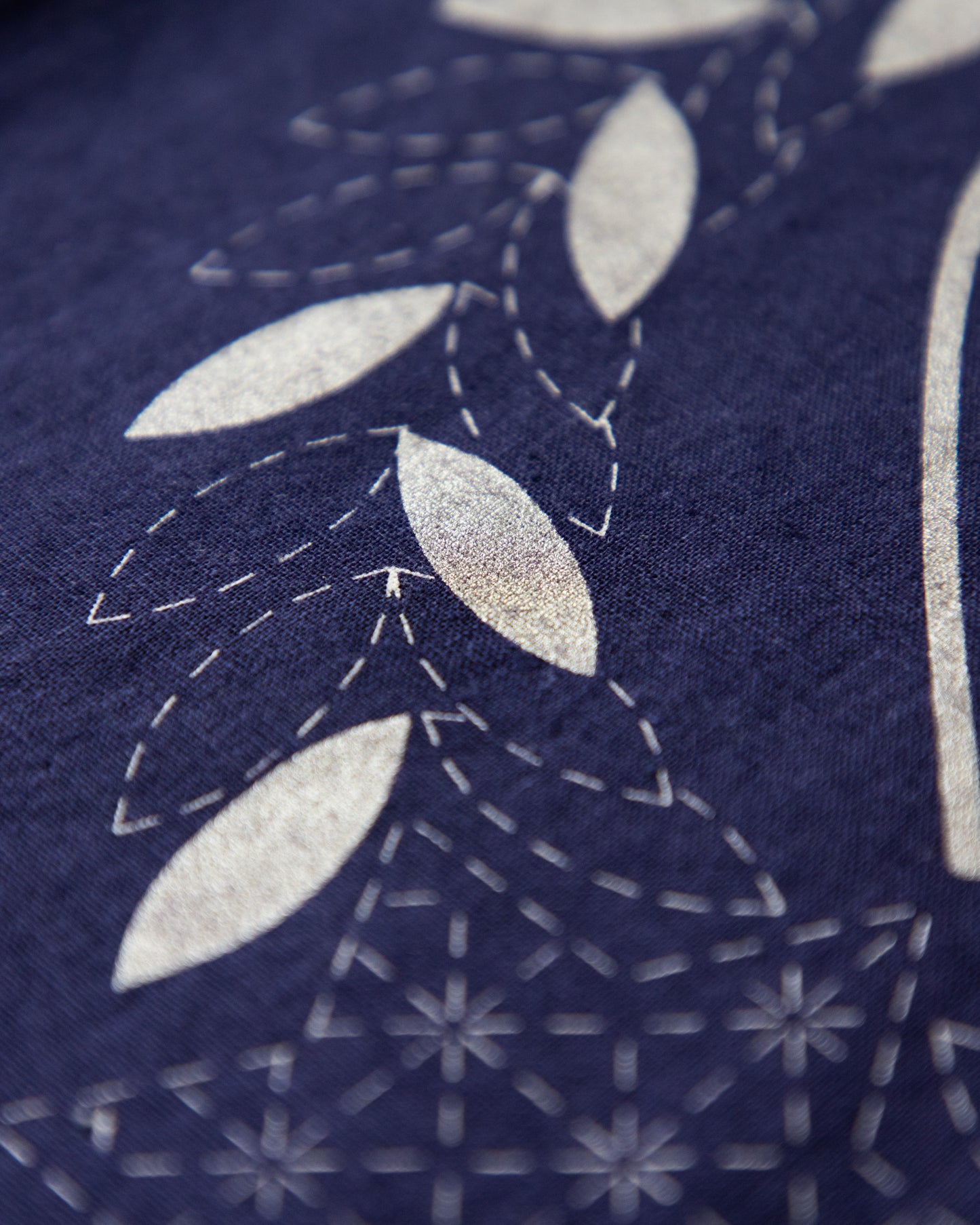 DVC1002 Sashiko Panels Stocking Navy