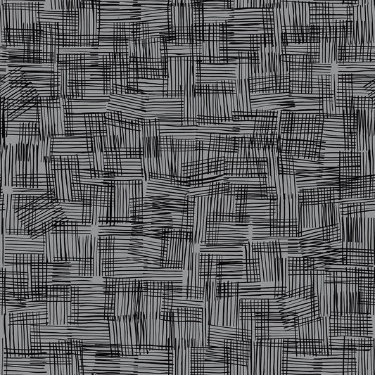 PWAJ008.DKGRAY Salty Squares Broken Crossed Lines