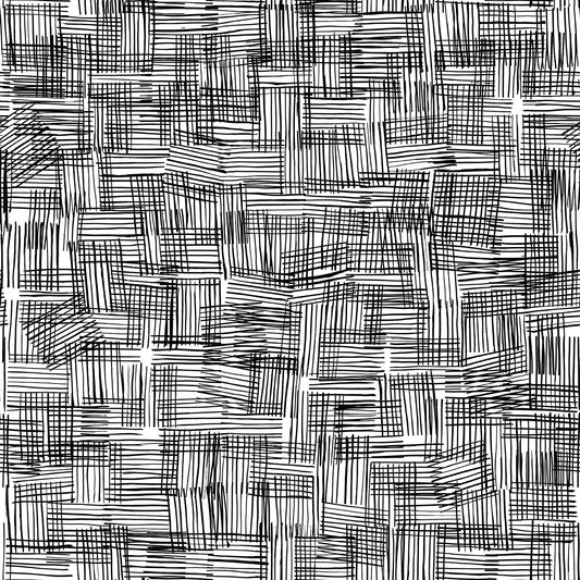PWAJ008.WHITE Salty Squares Broken Crossed Lines