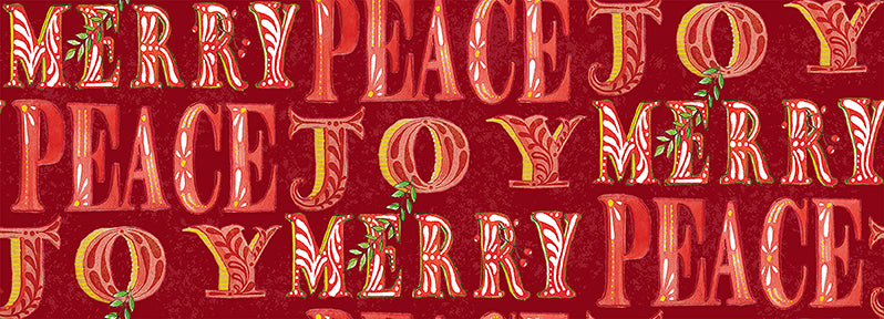 PWCD205.XRED Tis the Season Merry Peace Joy