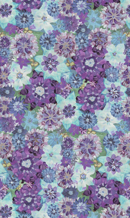 PWDB081.STORMYBLUE South Seas Chambray Blooms