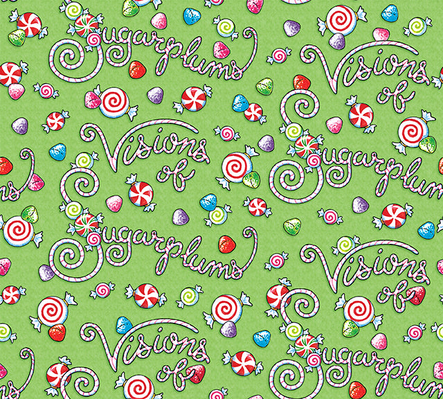 PWMY085.GREEN Gingerbread Love Visions of Sugarplums