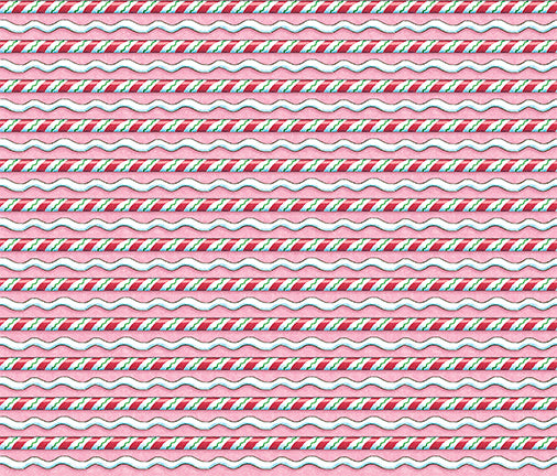 PWMY089.PINK Gingerbread Love Peppermint and Pink
