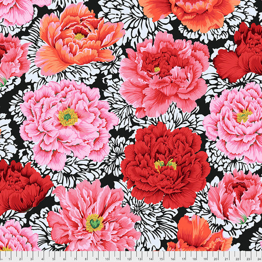 PWPJ062.CRIMSON Classics & Stash Brocade Peony