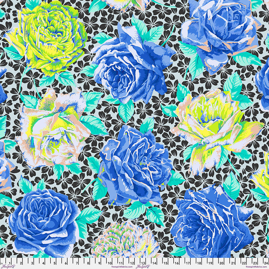 PWPJ077.BLUE Classics & Stash Rose Bloom