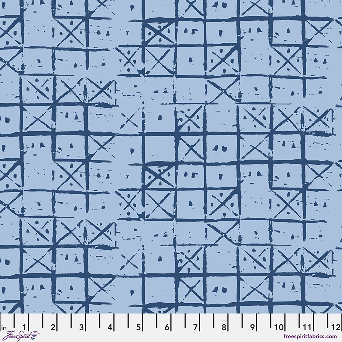 PWSE077.DENIM Stamped Blueprint Symbol Grid