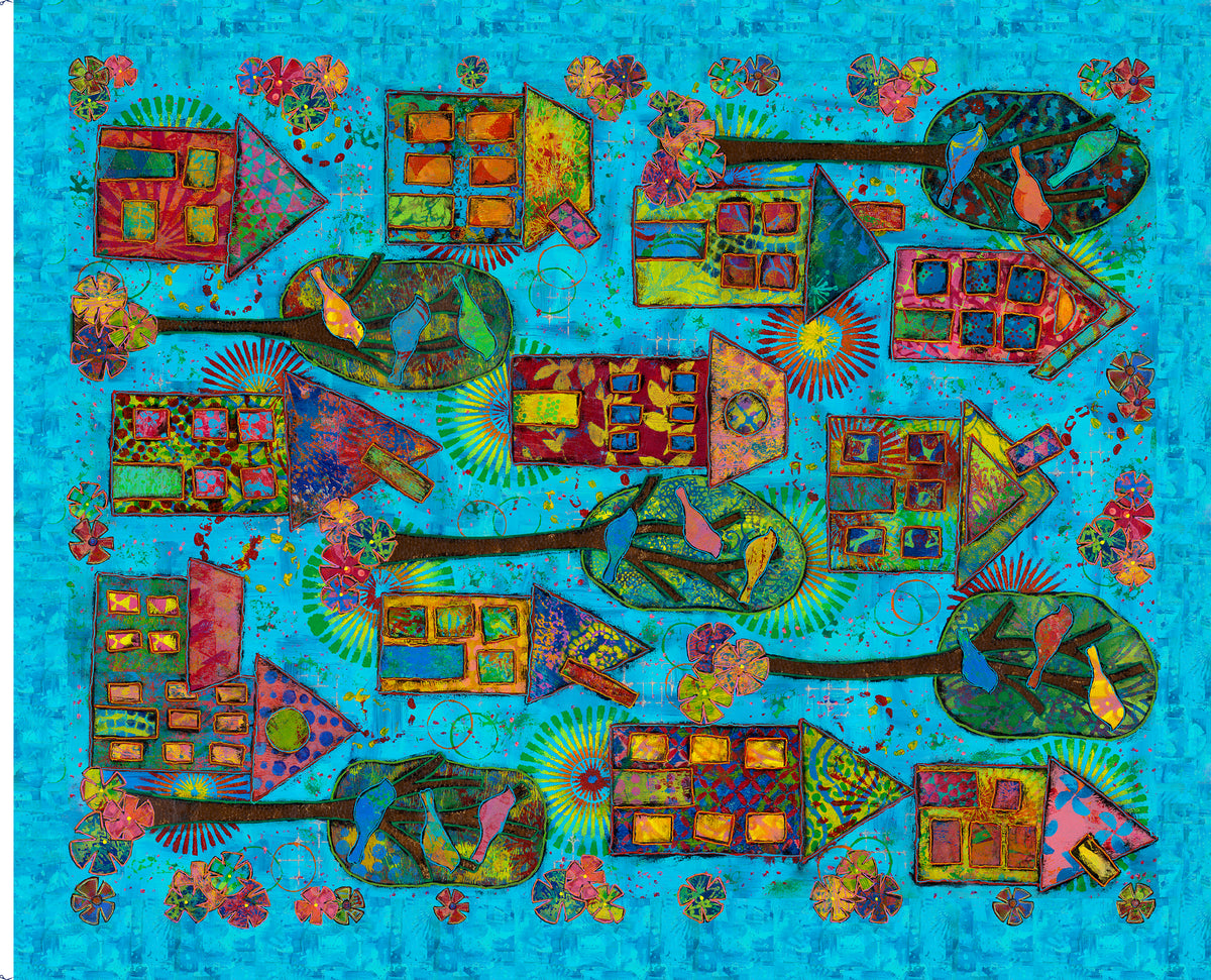 PWSP138.PANEL Cottage Charm Cottage Lane - Panel