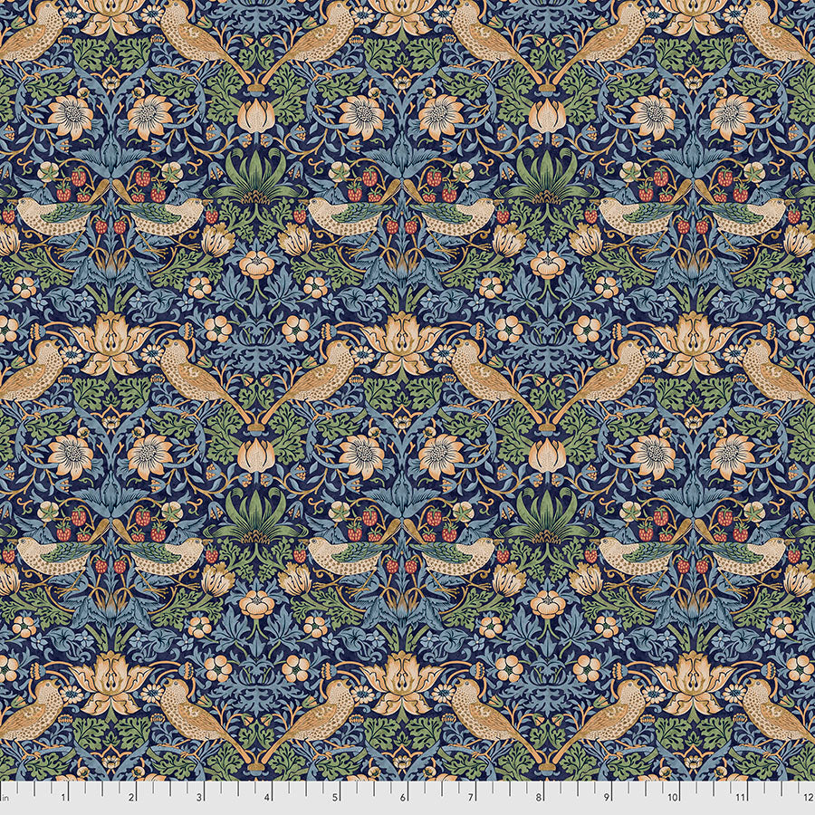 PWWM002.NAVYX Morris & Co. Mini Strawberry Thief